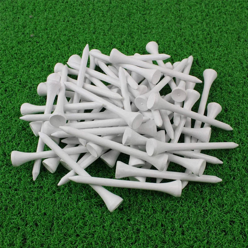CRESTGOLF 70MM Bamboo Golf Tee 2-3/4 Inch Golf Supplies Accessories Pack of 100pcs