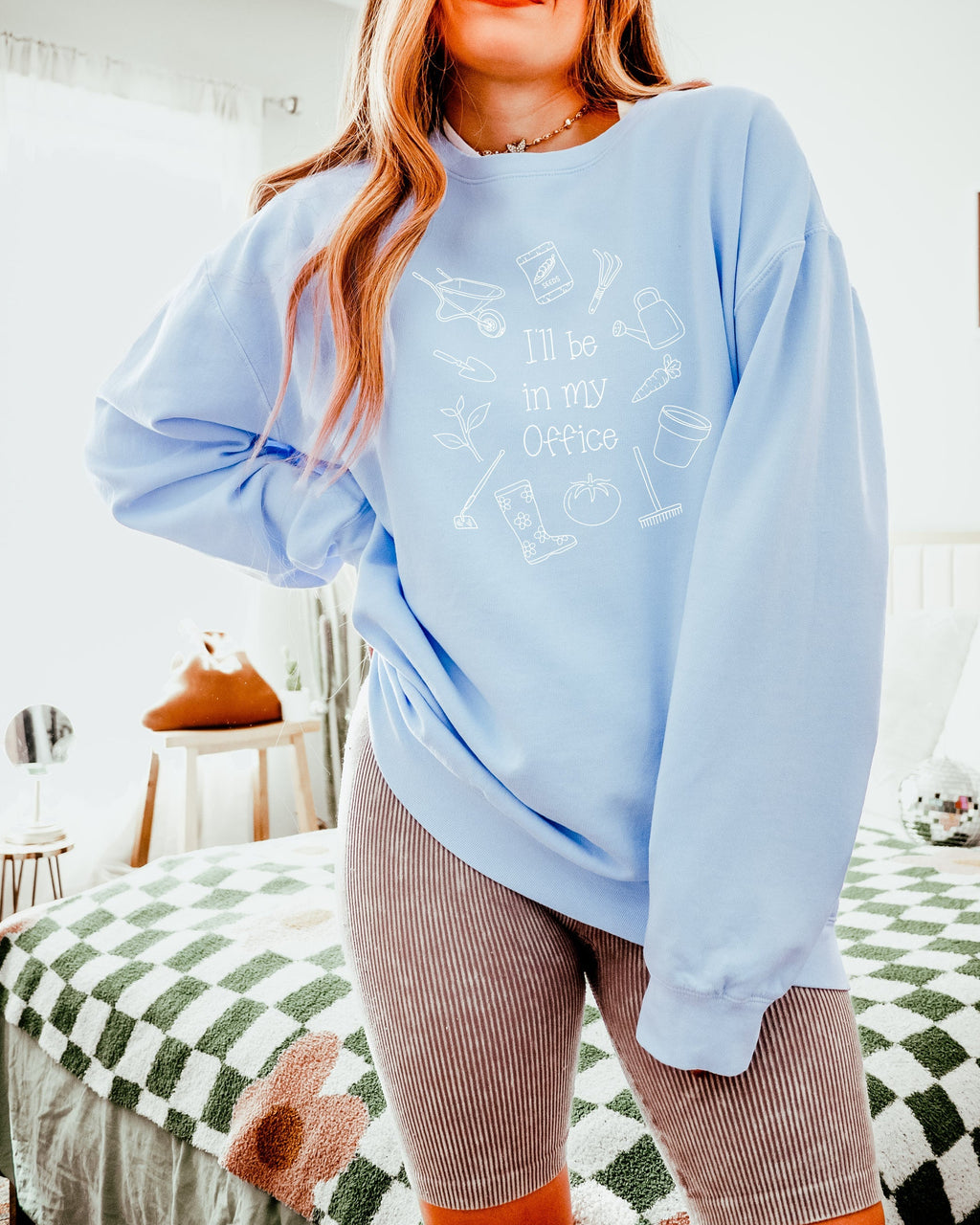 I will Be In My Office Gardening Plant Botanical Garment Dyed Comfort Colors Sweatshirt