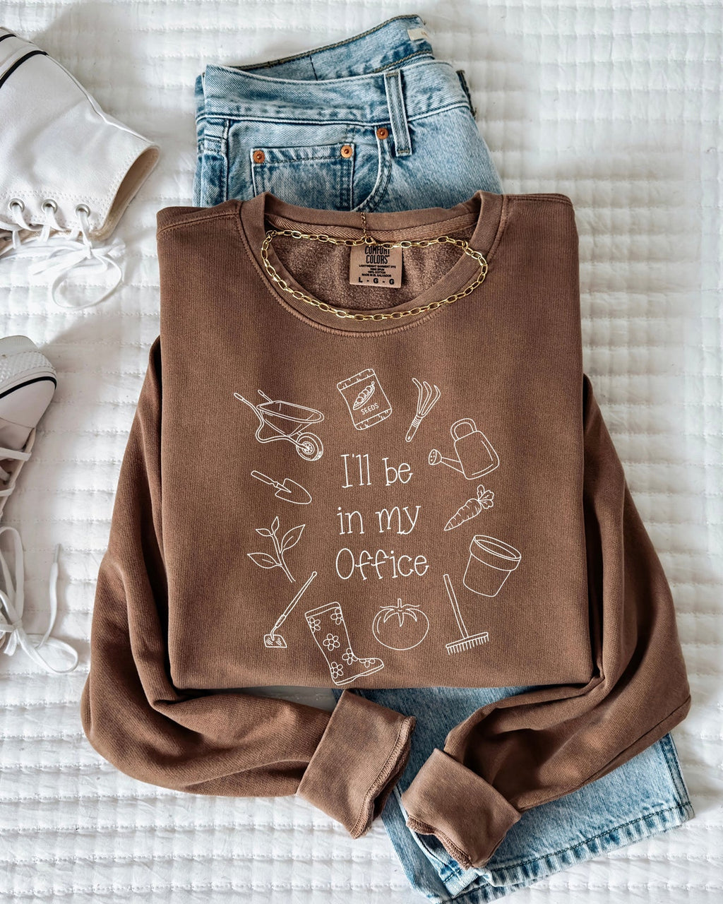 I will Be In My Office Gardening Plant Botanical Garment Dyed Comfort Colors Sweatshirt