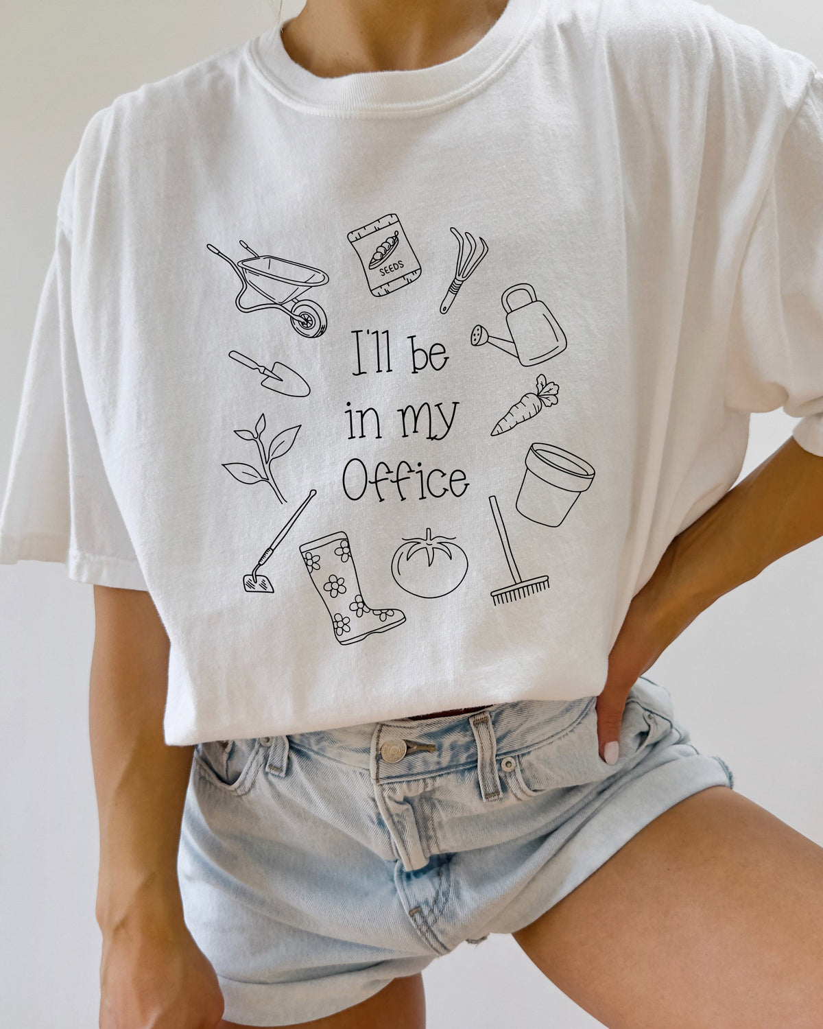 I’ll Be in My Office Gardening Comfort Colors T-Shirt – Vegetable Botanical Garden Lover Tee