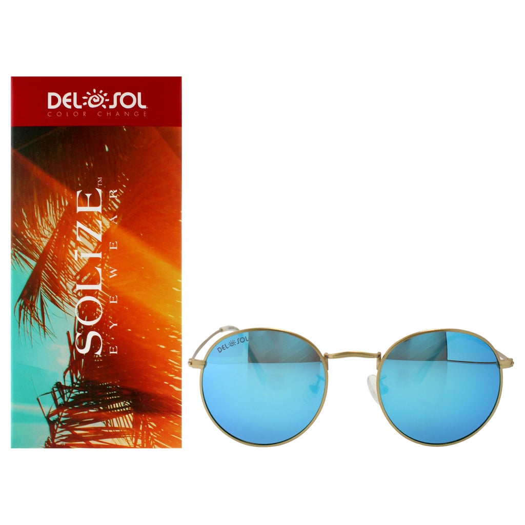 Solize Vitamin Sea - Gold-Blue by DelSol for Unisex - 1 Pc Sunglasses
