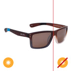 Solize Surfers Paradise - Brown to Ebony by DelSol for Unisex - 1 Pc Sunglasses