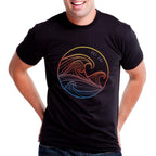 Men Crew Tee - Wavey - Black by DelSol for Men - 1 Pc T-Shirt (XL)