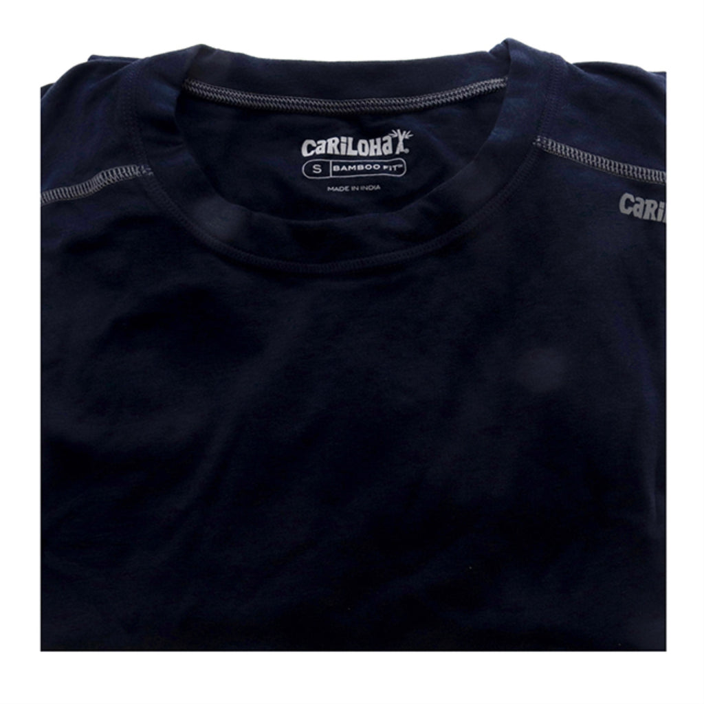 Bamboo Athletic Crew T-Shirt - Navy by Cariloha for Men - 1 Pc T-Shirt (S)