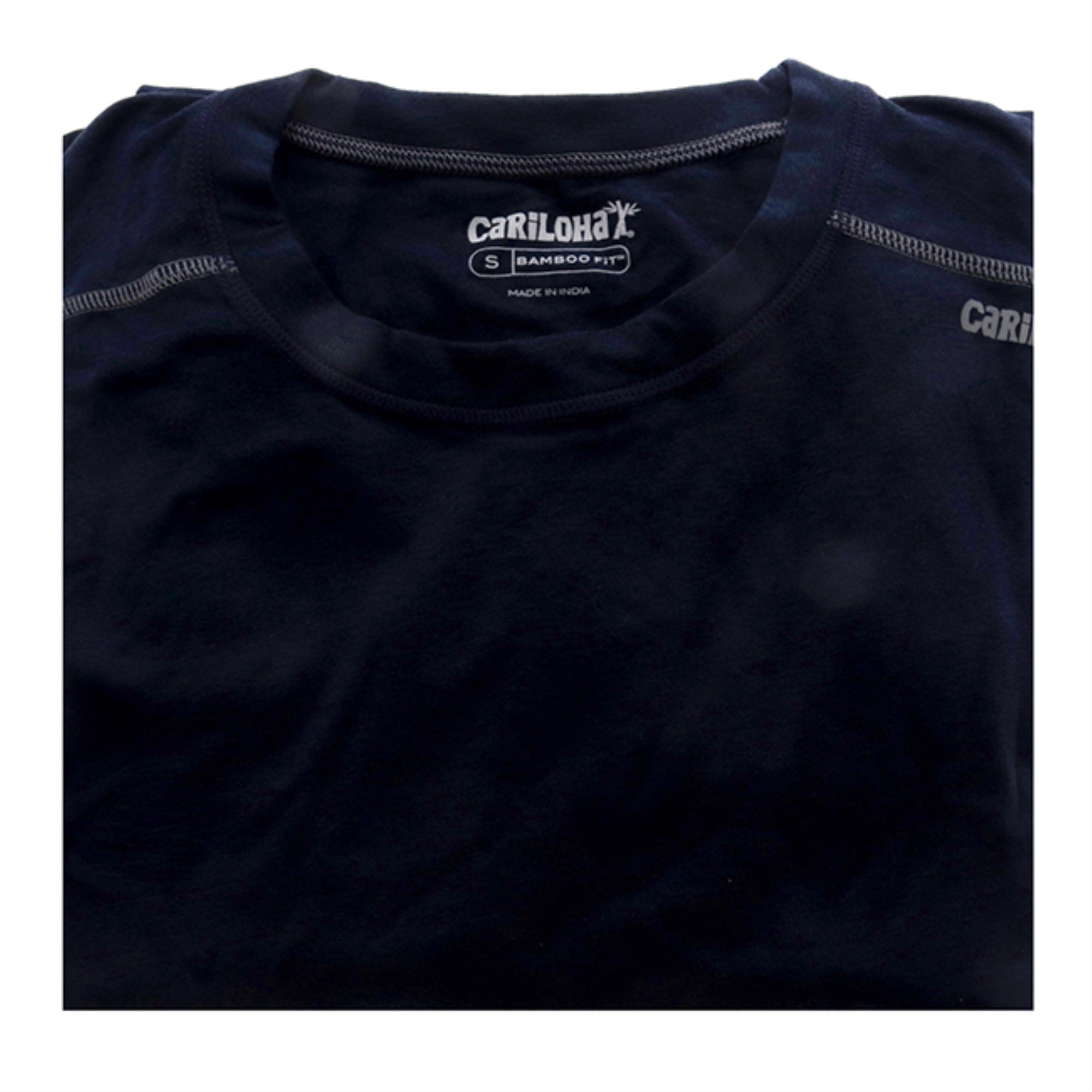 Bamboo Athletic Crew T-Shirt - Navy by Cariloha for Men - 1 Pc T-Shirt (S)