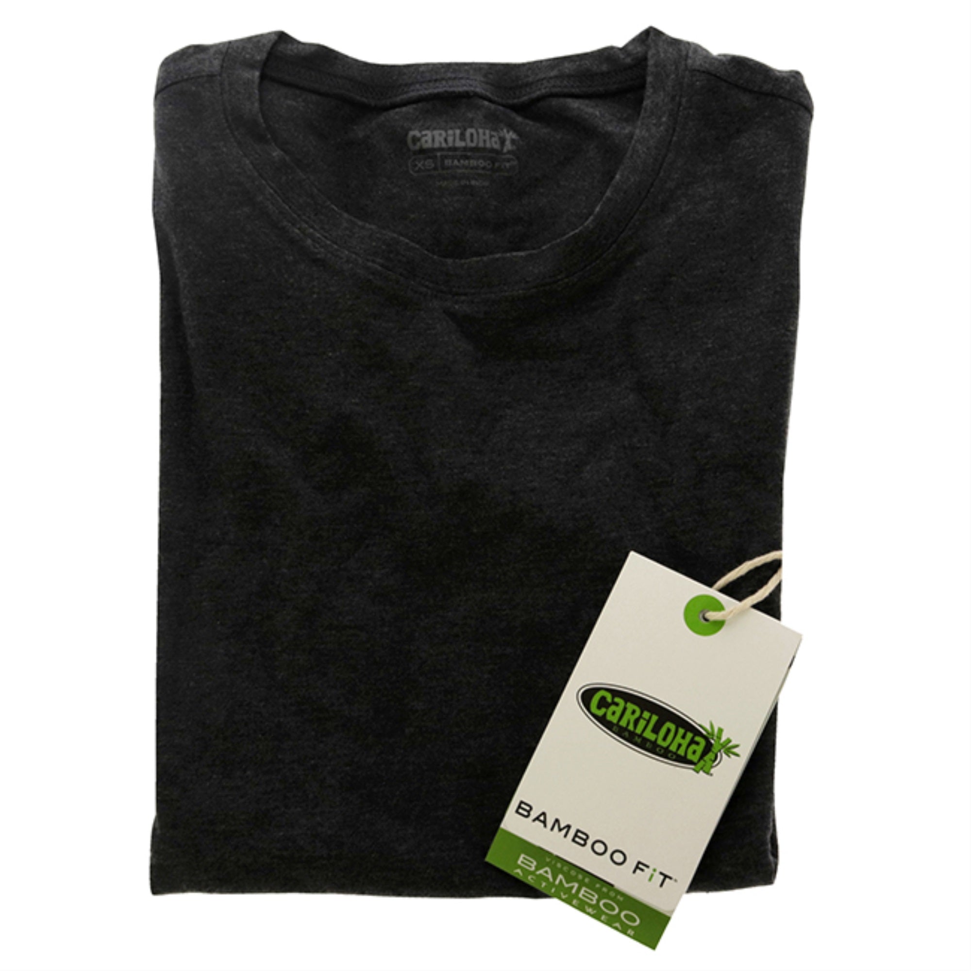 Bamboo Athletic Crew T-Shirt - Carbon Heather by Cariloha for Women - 1 Pc T-Shirt (XS)