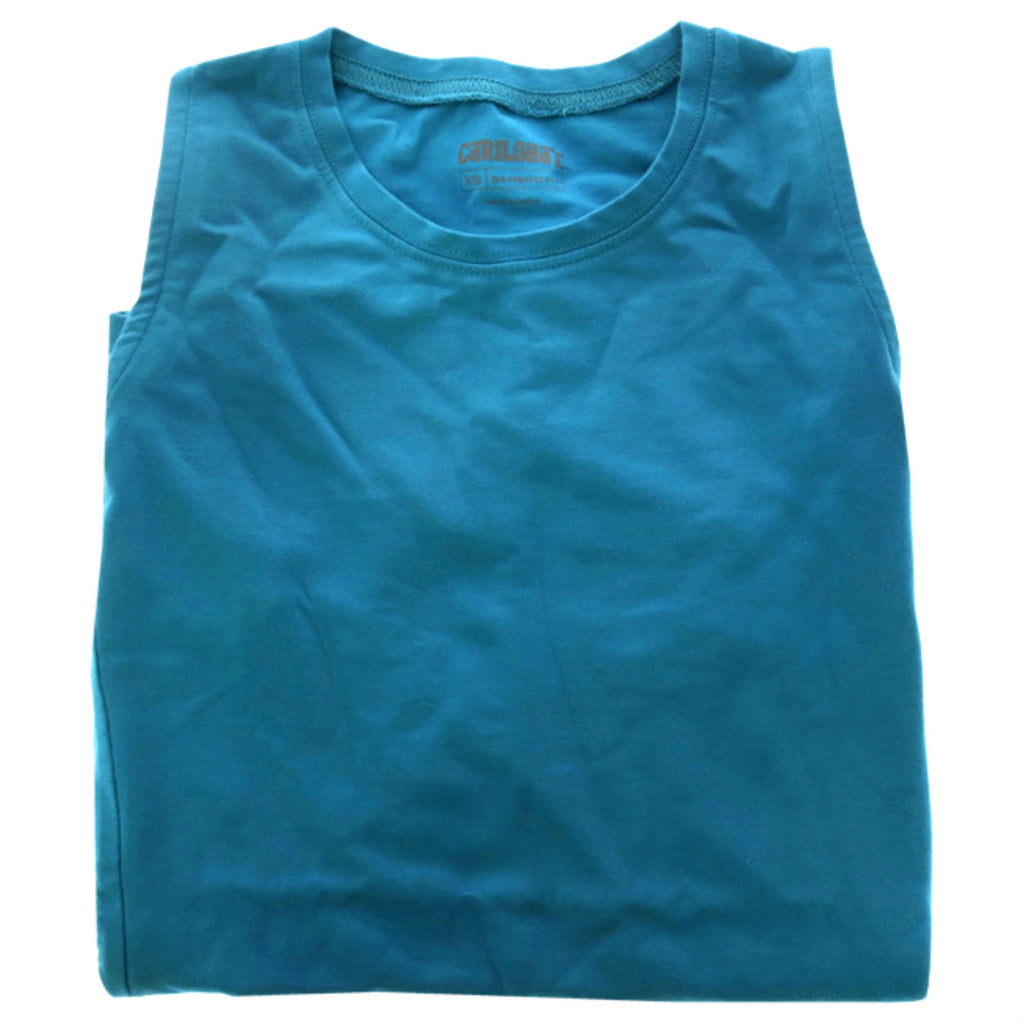 Bamboo Sleeveless T-Shirt - Teal by Cariloha for Women - 1 Pc T-Shirt (XS)