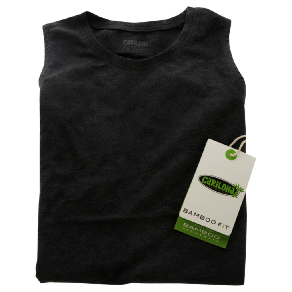 Bamboo Sleeveless T-Shirt - Carbon heather by Cariloha for Women - 1 Pc T-Shirt (S)