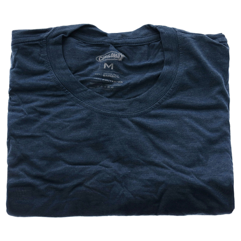 Bamboo Comfort Crew Tee - Bermuda Blue by Cariloha for Men - 1 Pc T-Shirt (M)