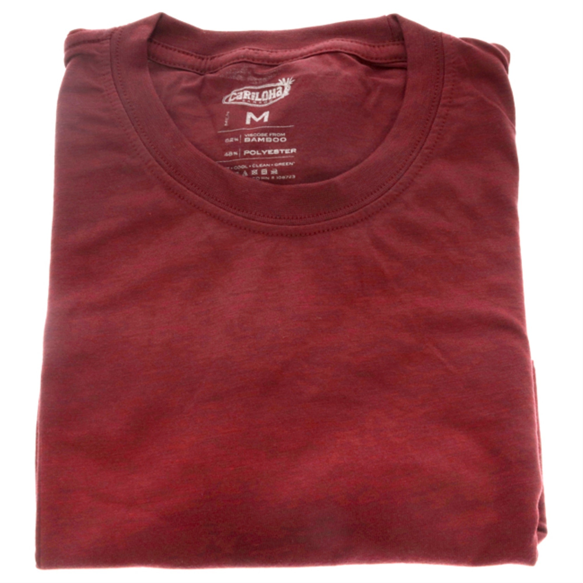 Bamboo Comfort Crew Tee - Rockwood Red by Cariloha for Men - 1 Pc T-Shirt (M)