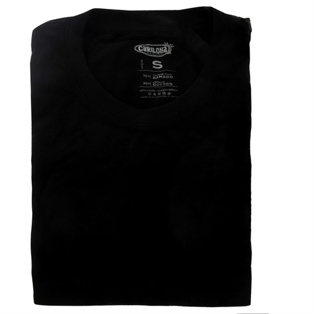 Bamboo Crew Tee - Black by Cariloha for Men - 1 Pc T-Shirt (S)