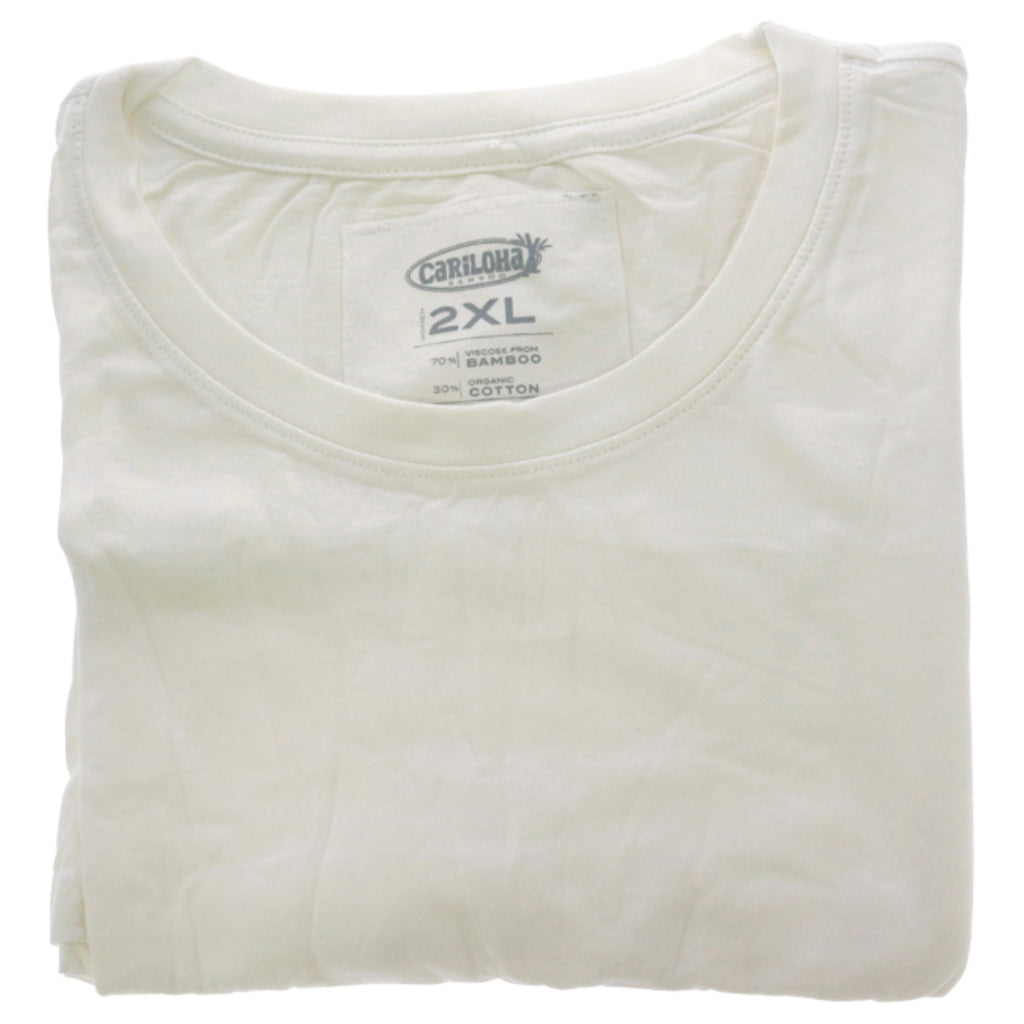 Bamboo Crew Tee - White by Cariloha for Women - 1 Pc T-Shirt (2XL)
