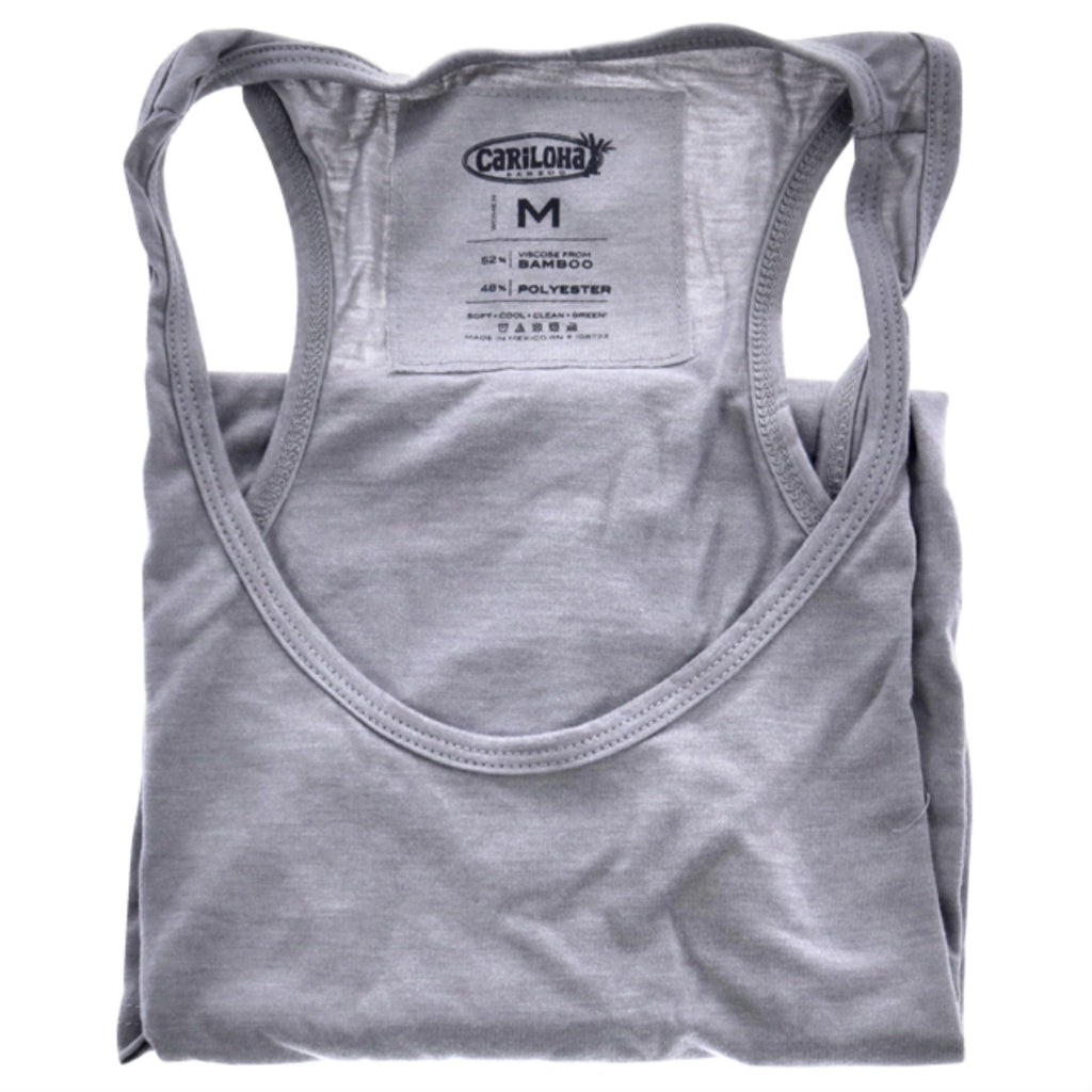 Bamboo Racer Tank - Heather Gray by Cariloha for Women - 1 Pc Tank Top (M)