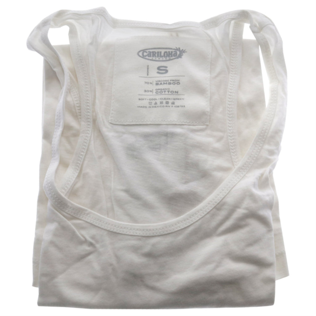 Bamboo Racer Tank - White by Cariloha for Women - 1 Pc Tank Top (S)