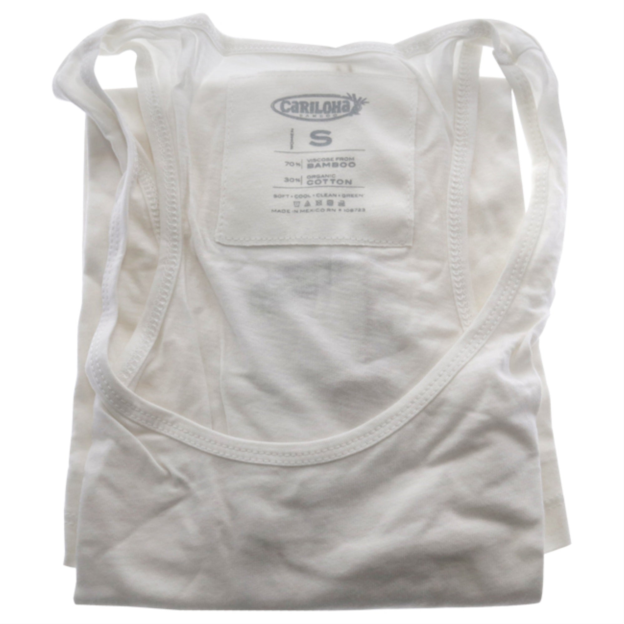 Bamboo Racer Tank - White by Cariloha for Women - 1 Pc Tank Top (S)