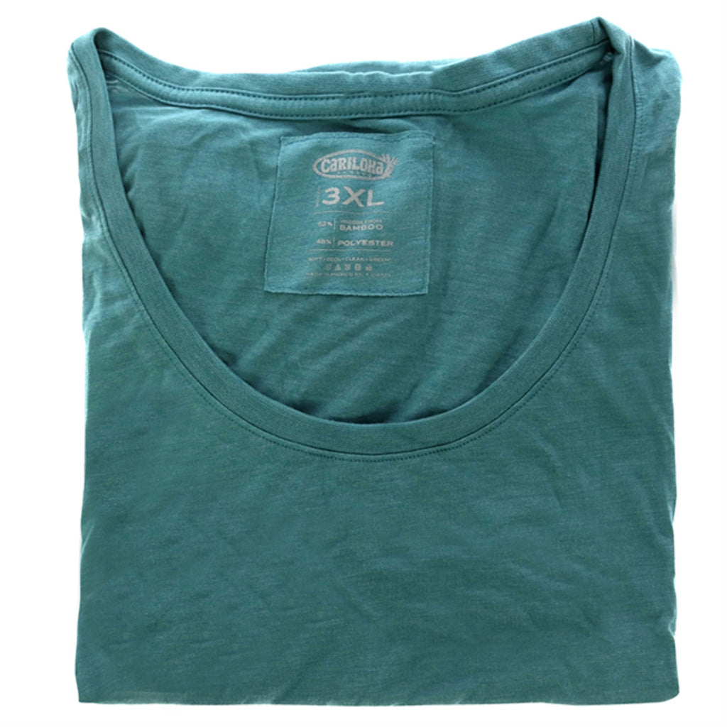 Bamboo Scoop Tee - Tropical Teal Heather by Cariloha for Women - 1 Pc T-Shirt (3XL)