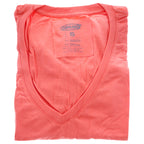 Bamboo V-Neck Tee - Sunkissed Coral by Cariloha for Women - 1 Pc T-Shirt (S)