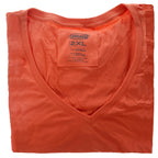 Bamboo V-Neck Tee - Sunkissed Coral by Cariloha for Women - 1 Pc T-Shirt (2XL)