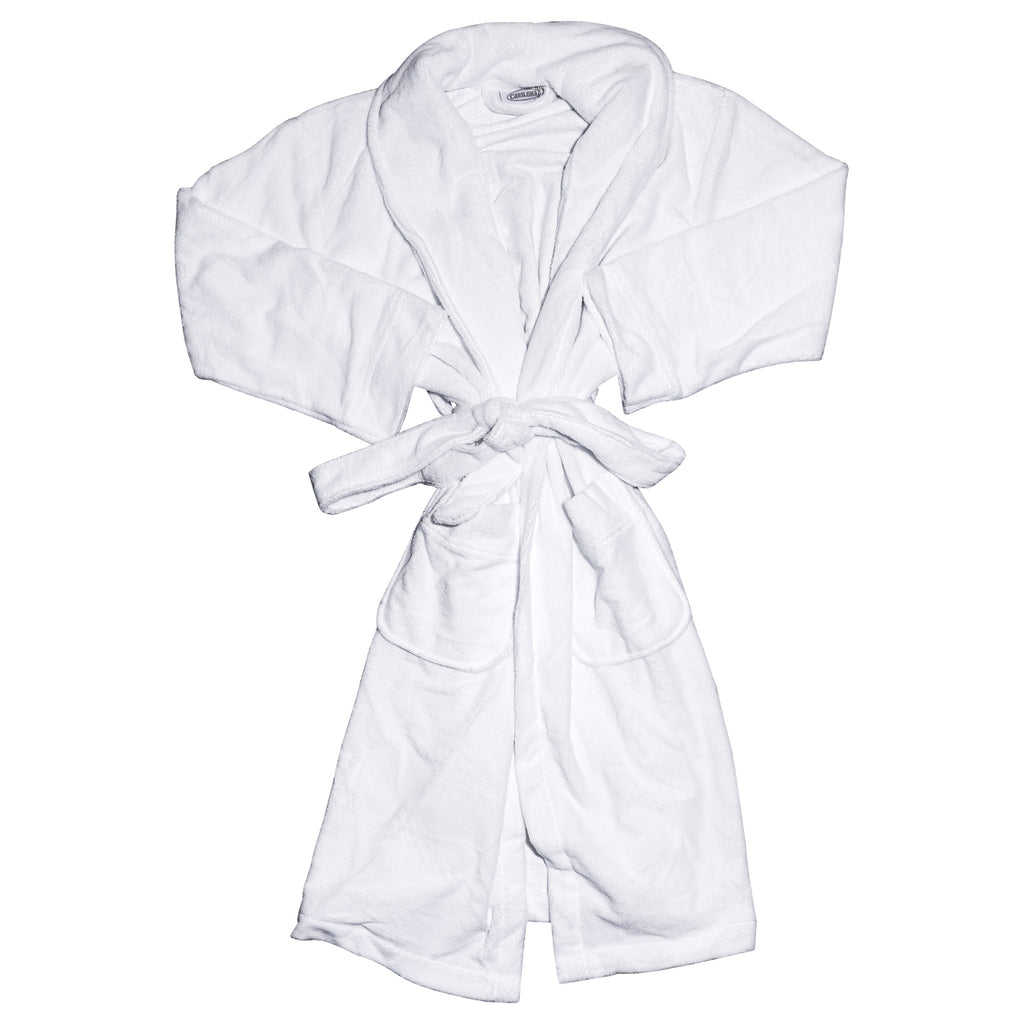 Bamboo Bathrobe - White by Cariloha for Unisex - 1 Pc Bathrobe (S/M)