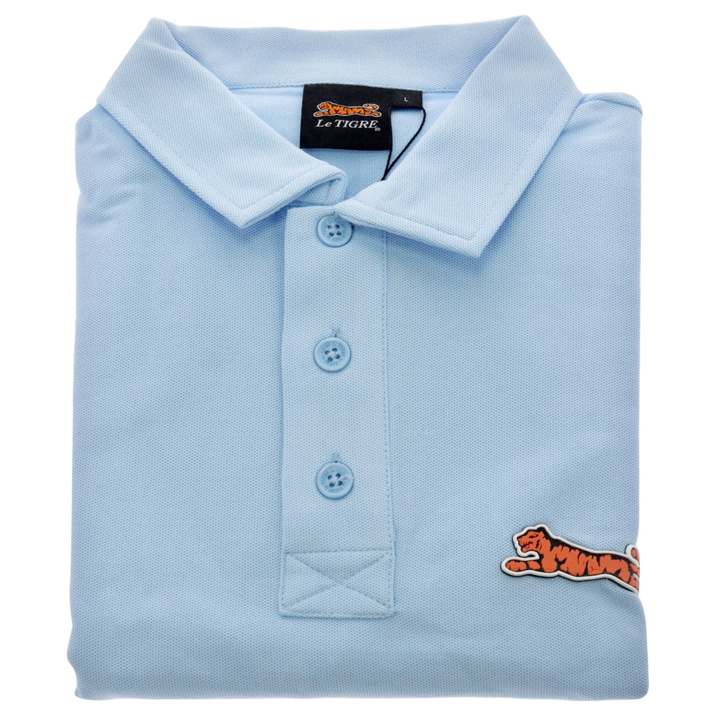 Classic Cotton Polo Shirt - Sky Blue by Le Tigre for Men - 1 Pc Shirt (L)