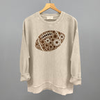 Floral Football Brown