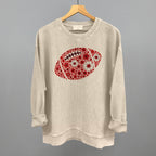 Floral Football Red