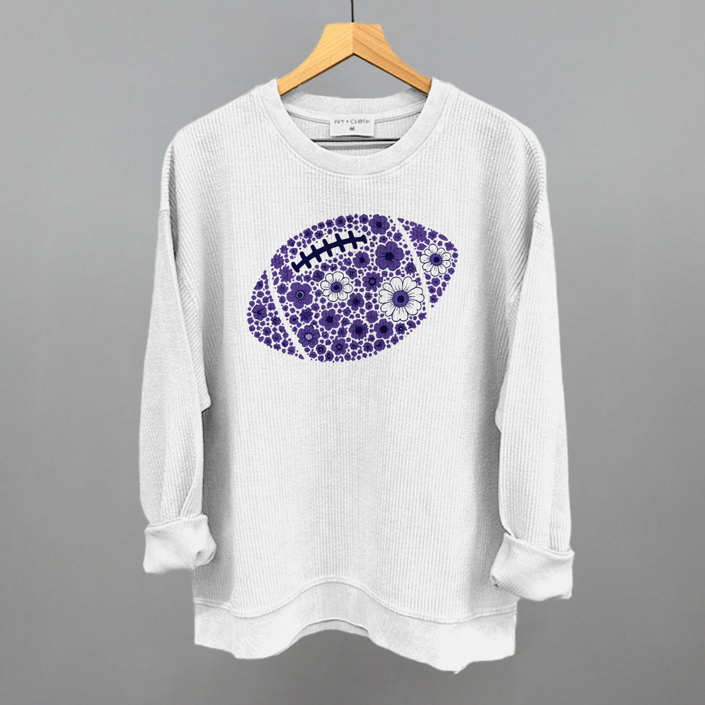 Floral Football Purple