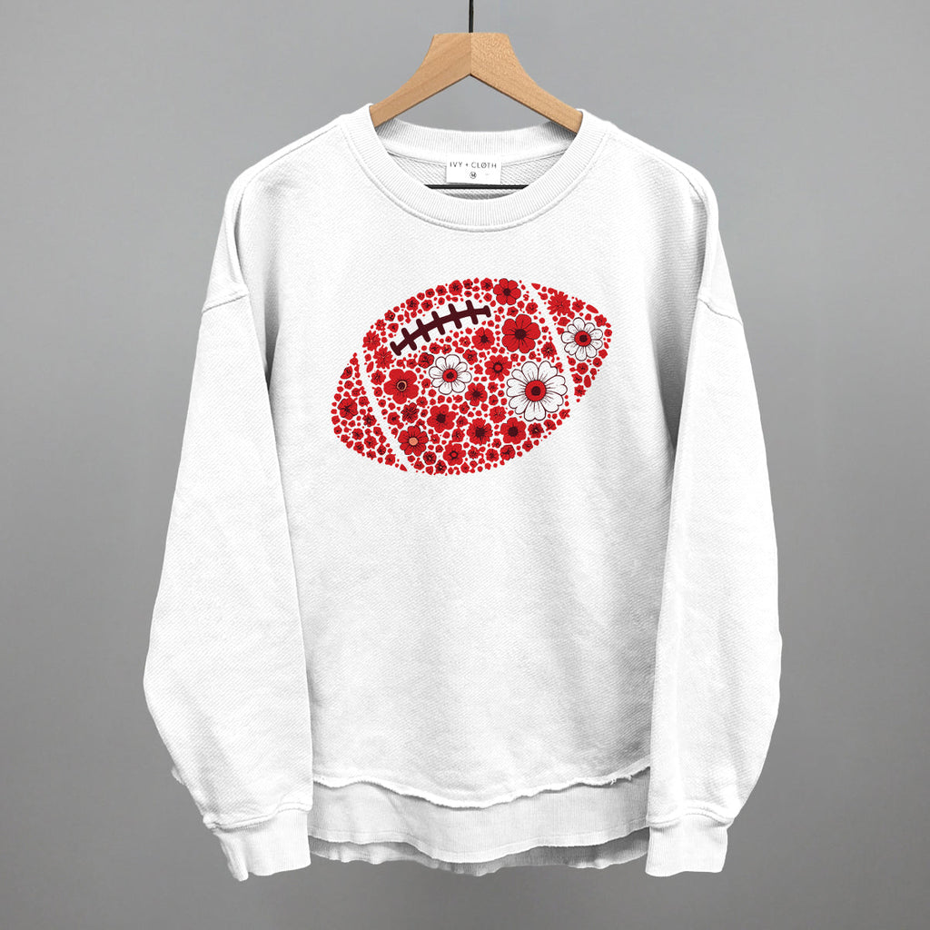 Floral Football Red