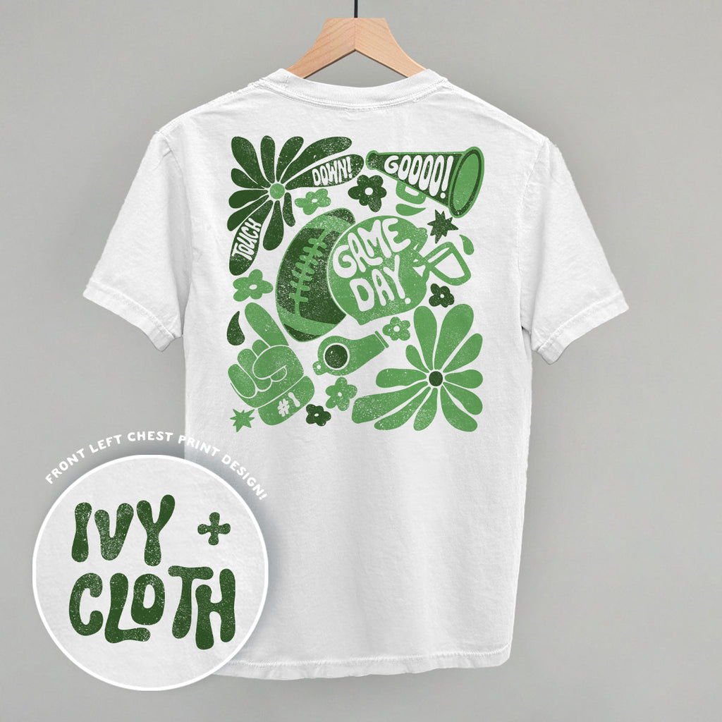 Floral Game Day Green (Back Print)