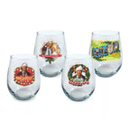 National Lampoons christmas Vacation Merry clarkmas 21oz Stemless glass 4-Pack