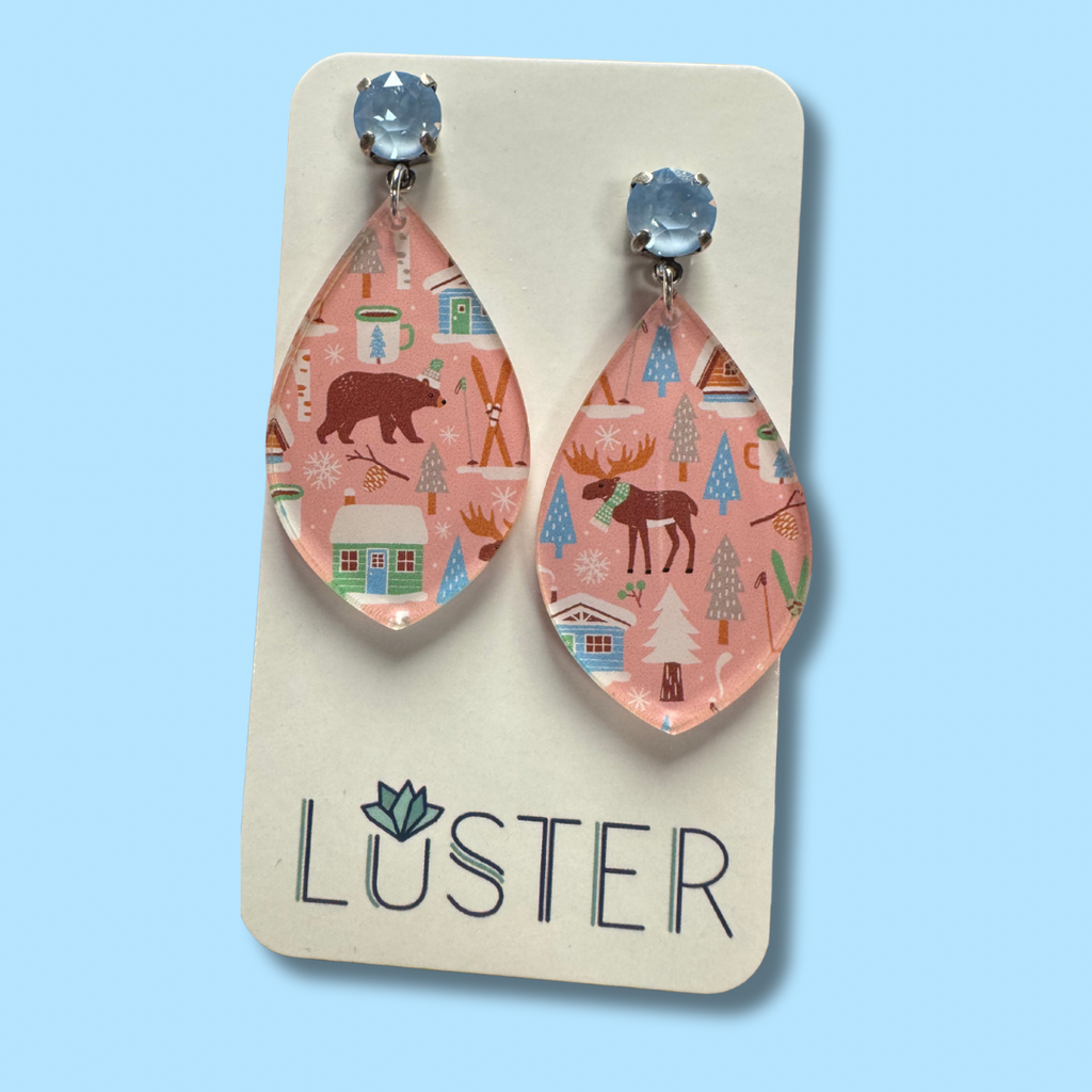 Apres Ski Winter Teardrop Earrings