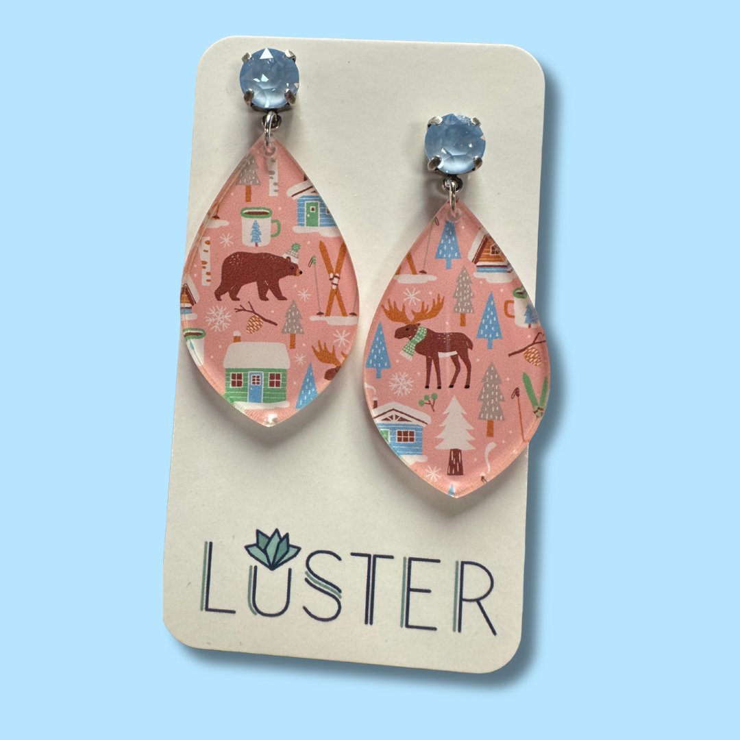Apres Ski Winter Teardrop Earrings