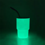 3oz Sublimation Glow In Dark shot glass Tumbler double insulated with stainless straw