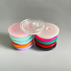 16oz Blank Glass Can Jar plastic Colored lid Tumbler (Lids Only)