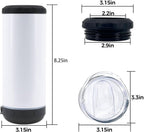 16oz 4 in 1 Blank Sublimation Can cooler Speaker Tumblers Straight Bluetooth music cup stainless steel vacuum insulated Beer Cola Coolers