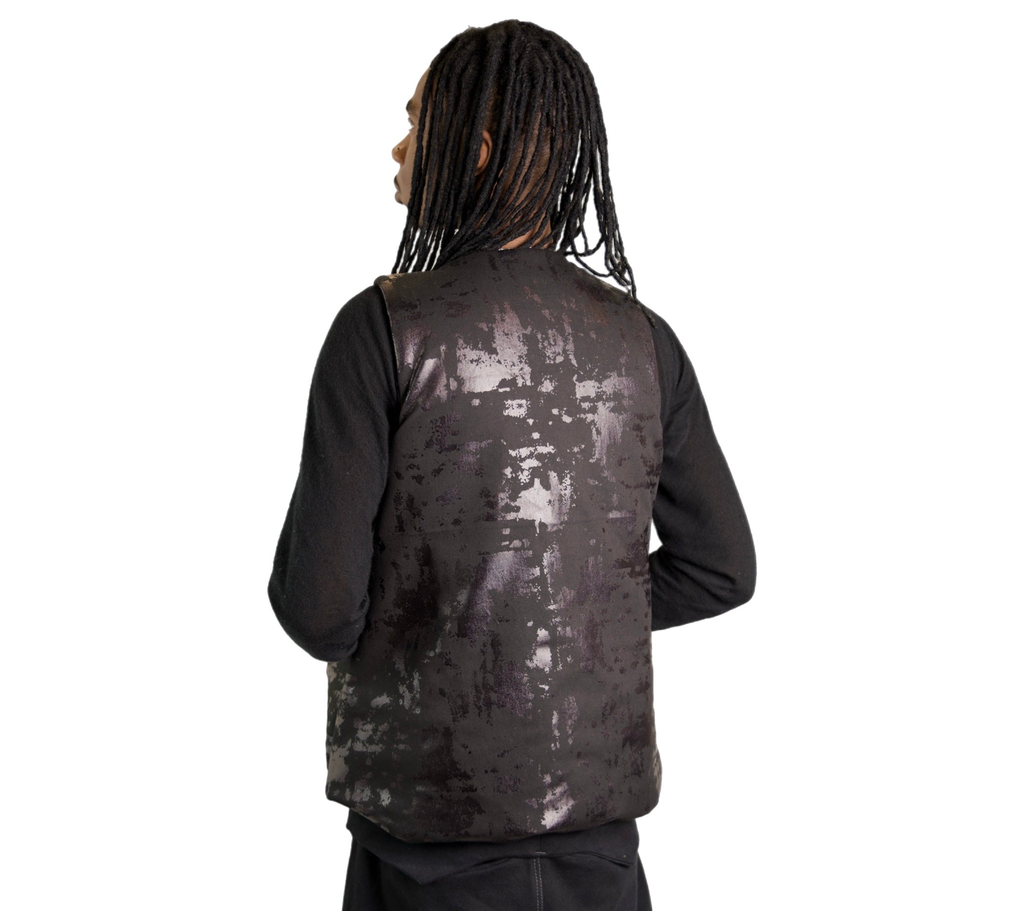 Painted Cropped Cargo vest