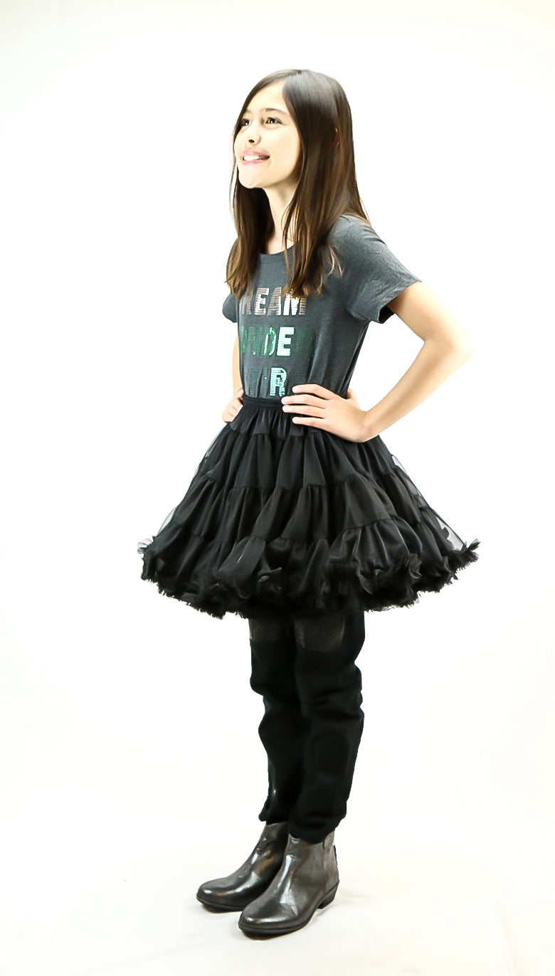 Petticoats & Pettipants 1810 Ladies Vintage Little Betty Child Petticoats-Black malcomodes-biz.myshopify.com