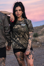 Lift Heavy. Trust God. - Realtree Premium Camo Tee