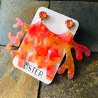 Coral Statement Earrings