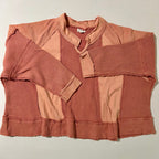 POL Women's Lisette Notched Neck Contrast Knit Top