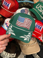 Sequin Flag Trucker