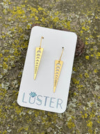 Brass Moon Phase Unique Earrings