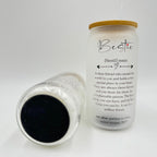 Bestie Friendship Best Friend 16oz Sublimation Printed Glass Can Tumbler With Straw & Bamboo Lid