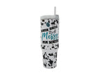 40oz Custom "It's All Messy" Spots Sublimation Tumbler w/ Handle stainless steel