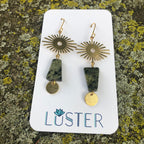 Brass + Stone Lightweight Statement Earrings