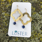 Brass Quatrefoil Lightweight Statement Earrings