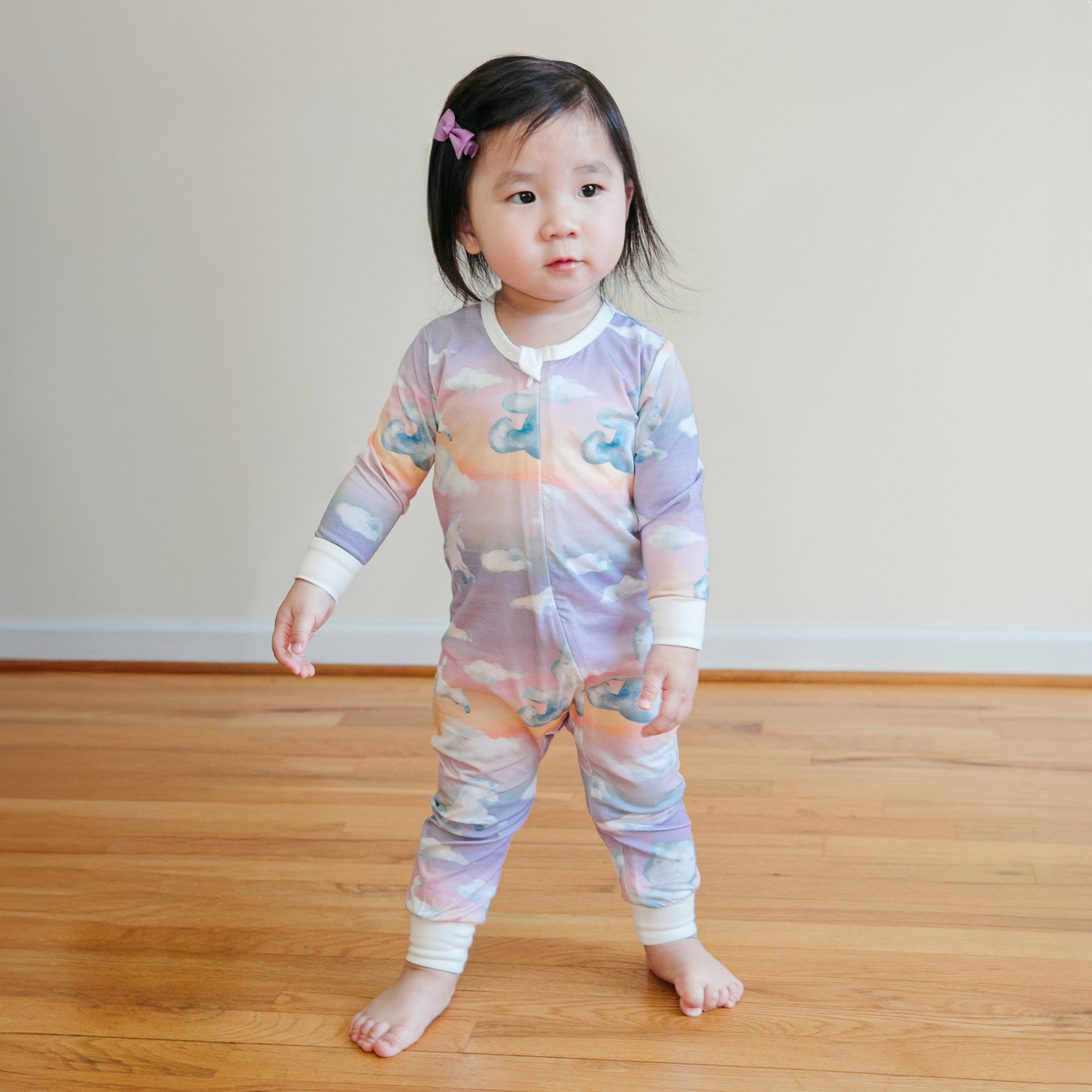 Parker baby zip long john | Dreamy Ombre