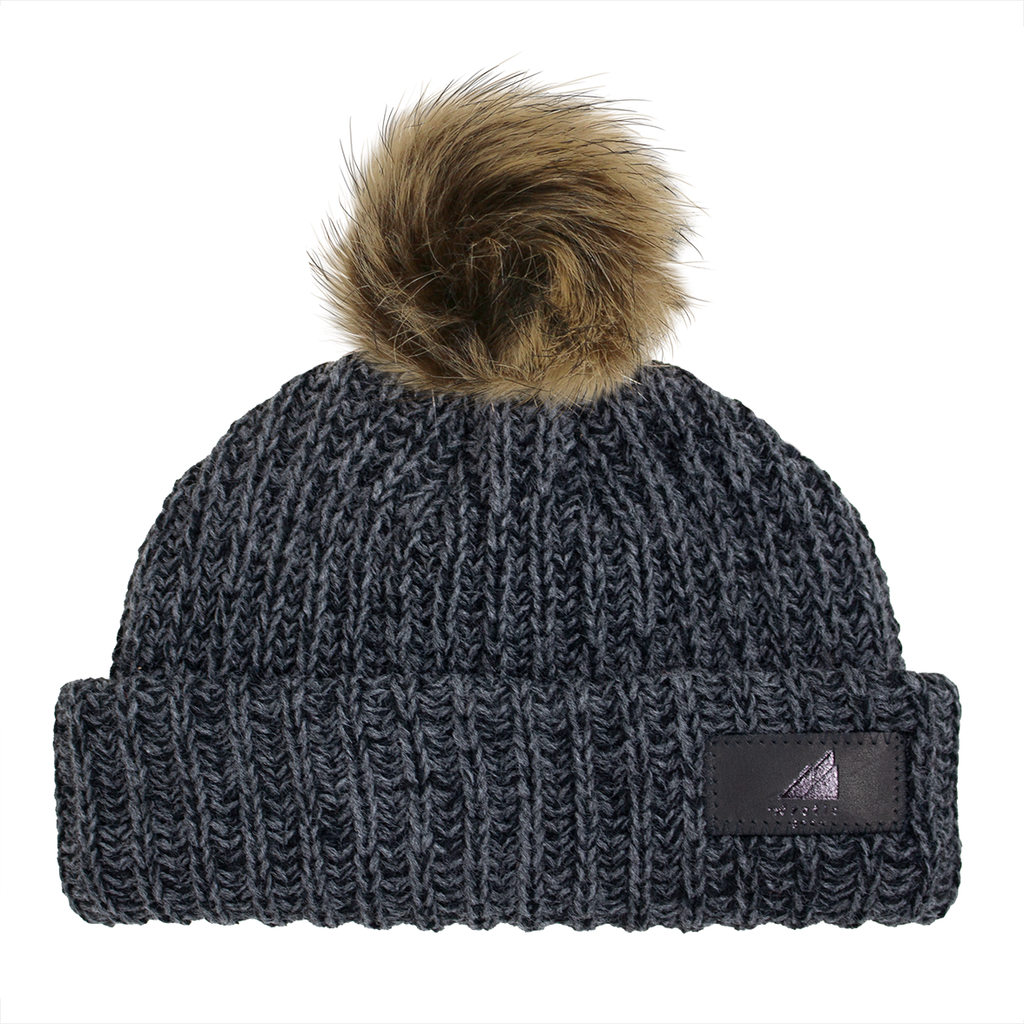 Infant Acrylic Ribbed Cuff with Pom Hat