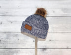 Infant Acrylic Ribbed Cuff with Pom Hat