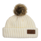 Infant Acrylic Ribbed Cuff with Pom Hat